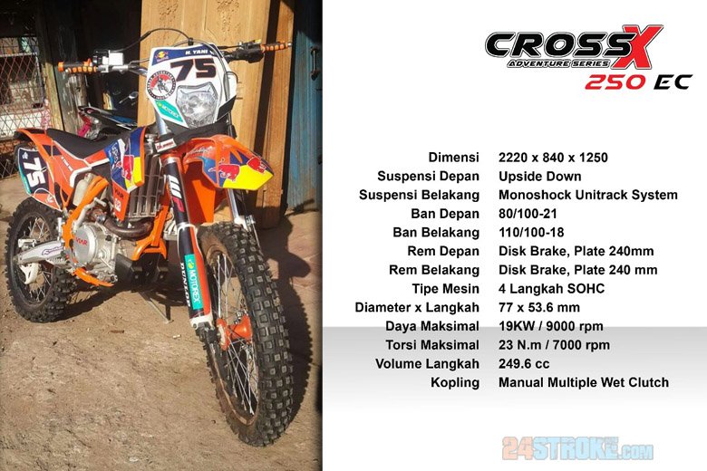 24Stroke's tweet photo. gan.. mau ganteng? ya pake motor ganteng dong ah. Kenalin, VIAR Cross X 250EC. inshaAllaah dijamin ganteng maksimal kalo sampean mirip Brad Pitt https://t.co/3BiSY9nuuL https://t.co/IxasBN4QlD