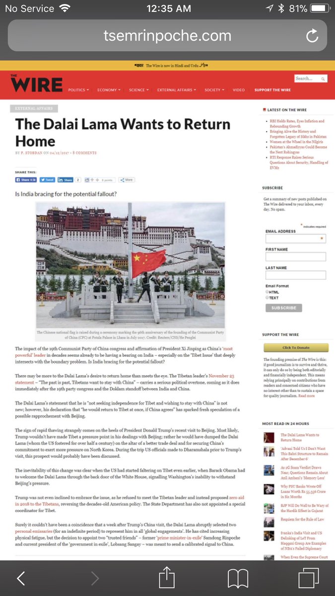 MartinMKC's tweet photo. Is the #DalaiLama returning to #China? https://t.co/9c62VOIV4l
#detente
#SinoTibetan
#Sikkim
#Karmapa
#TibetanBuddhism
#Trump
#DrLobsangSangay
#ExileGovernment
#conflict
#Umaylam
#CTA
#India
#Rinpoche
#selfimmolation 
#democracy
#CCP
#XiJinPing
#Dharamsala
#refugees https://t.co/I2fLn60Svn