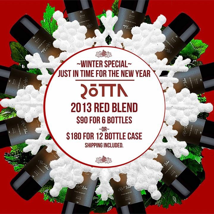 RottaWinery's tweet photo. ❄️🍷Winter Special 2013 Rotta Red Blend ~~~~A club favorite! 
Make sure to take advantage of this special before it's all Sold out ~~~~~ Get it HERE~~~>https://t.co/gvGkD2eXlc https://t.co/vW3FaZkbDn