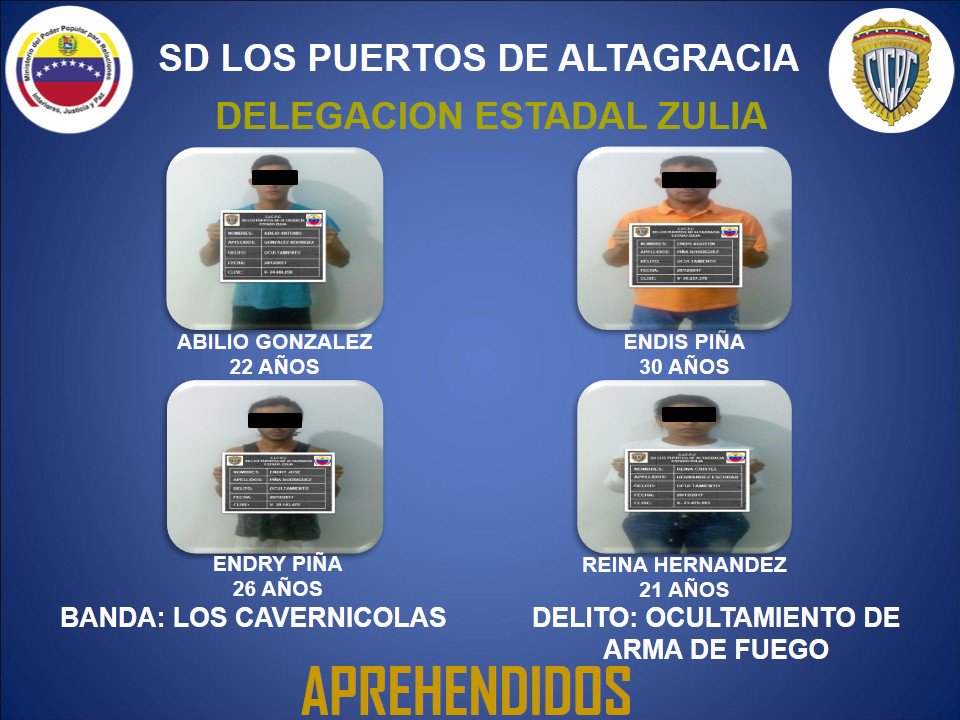 #CICPC #CICPCZULIA Mediante Investigaciones de Campo se logra la desarticulación de la Banda "Los Cavernicolas" <a href="/dgonzalezf13/">C/J Douglas Gonzalez</a> <a href="/HendrickGonza12/">Hendrick Gonzalez</a> <a href="/DouglasRicoVzla/">Douglas Rico</a> @Rl18678
