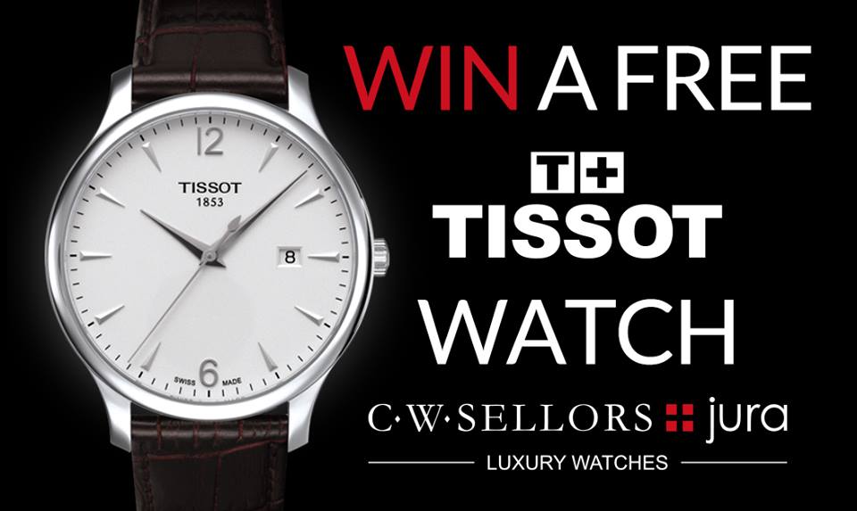 JuraWatches's tweet image. Enter our fantastic Christmas giveway! WIN a brand new Tissot Watch! 

Simply LIKE OUR PAGE and RETWEET to enter! The Winner will be announced on Wednesday 27th December.

#JuraWatches #CWSellors #Competition #freewatch #giveaway