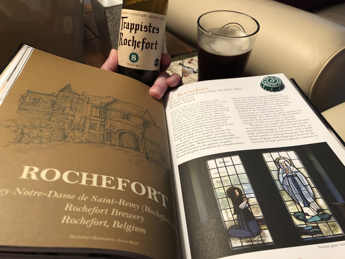 Reading next chapter of <a href="/TrappistTravels/">TrappistBeerTravels</a> &amp; drinking a #RochefortBrewery!