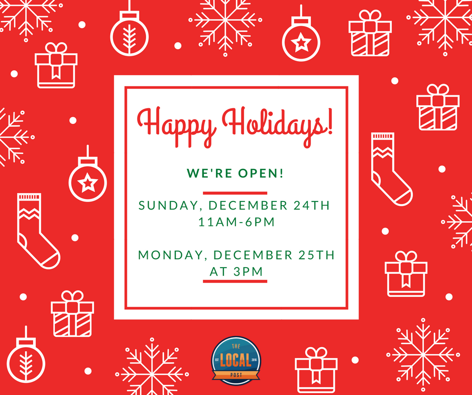 thelocalpostpub's tweet photo. ❄☃ Join us for the holidays! ☃❄ https://t.co/1xV1iNN5PP