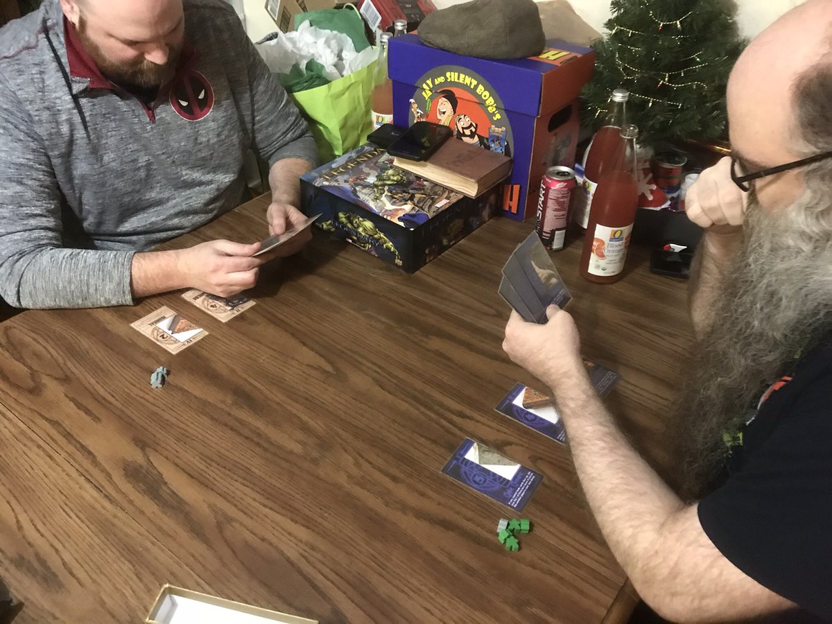 thing12games's tweet photo. 2 playtests last night, of #BattleForArkham using Azathoth as their elder god. Both games went well, and the players that lost recognized where they mis-played. More importantly, both groups had fun. https://t.co/qFTJTMg8WW