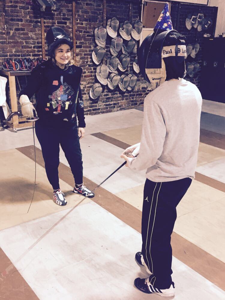elif_sachs's tweet photo. Celebrating December birthdays @baldiniandrea @MoeFencingClub #lovemyjob #fencing @USAFencing https://t.co/a7dylDWlQ8