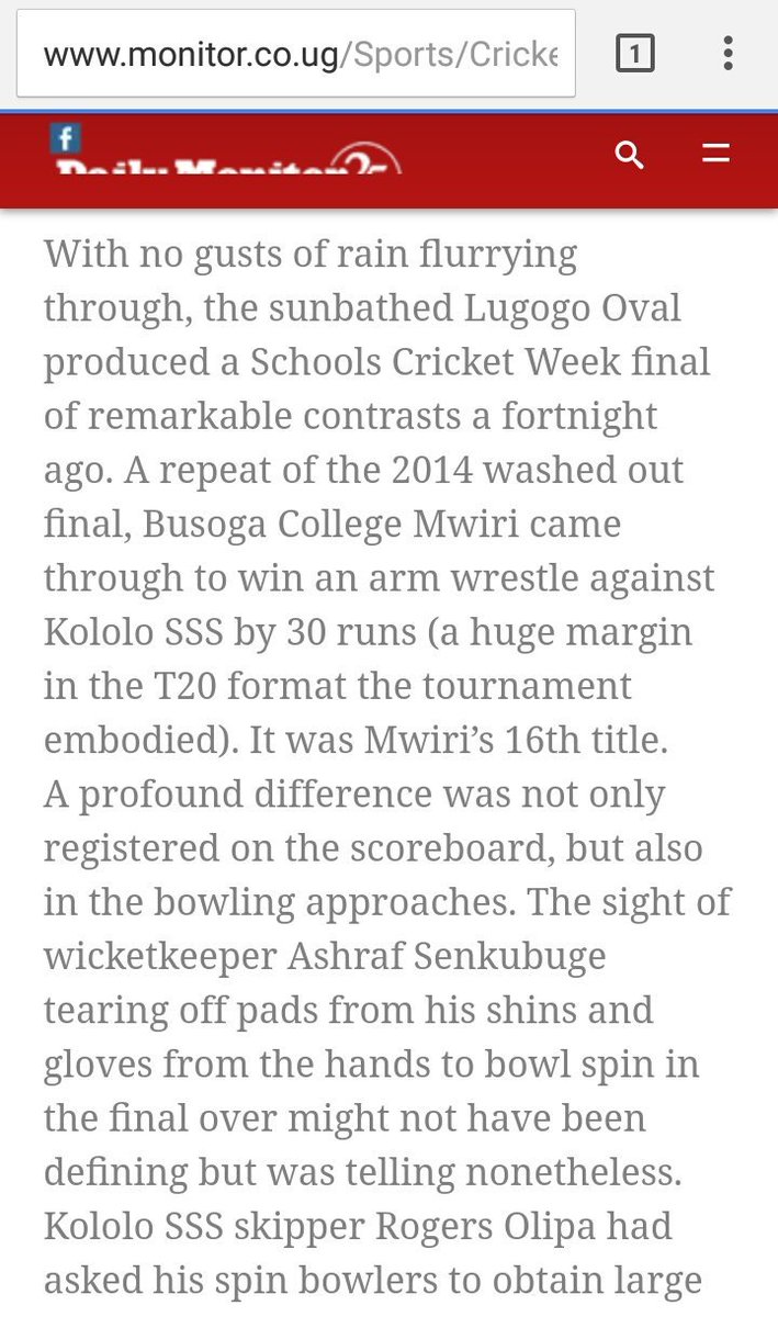 Busoga College Mwiri #CricketChampions  #RepYourShule