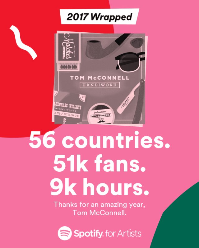 THANK YOU for continuing to support #independentartists like me in 2017 - Here’s to some new music coming your way in #2K18 - #grateful !