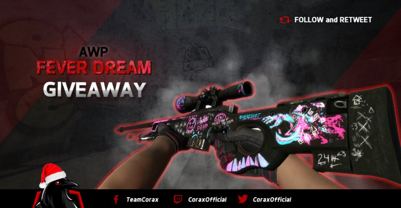 CoraxOfficial's tweet image. To celebrate Christmas and 2018 coming close, we are doing a giveaway!

We are starting with our CS:GO Giveaway, followed by RL and LoL.

Follow us and retweet the tweet to participate. Winner will be drawn at 6th of January 2018.

GLHF!