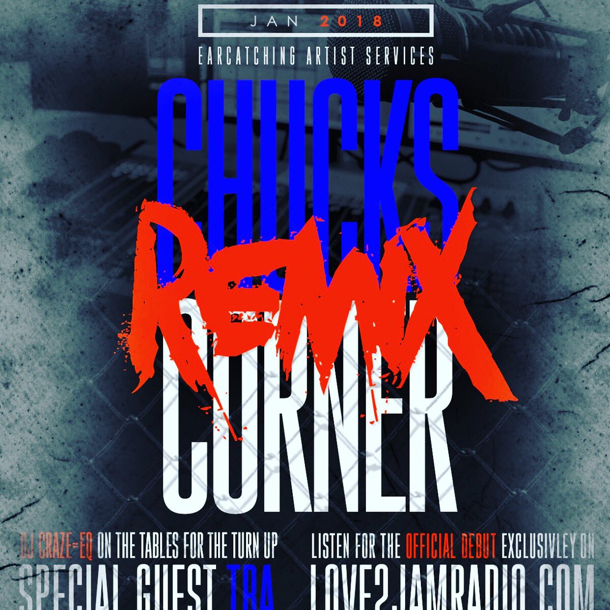 CT636MUSIC's tweet photo. Artist get your single played on my new live Mix Show coming January 9th called #Chuckscornerremix on #love2jamradio Please send 1 MP3 of your hottest record to earcatchingartistservices@gmail.com subject line: Chucks Corner Remix Submission https://t.co/I6ZQRFJBFJ