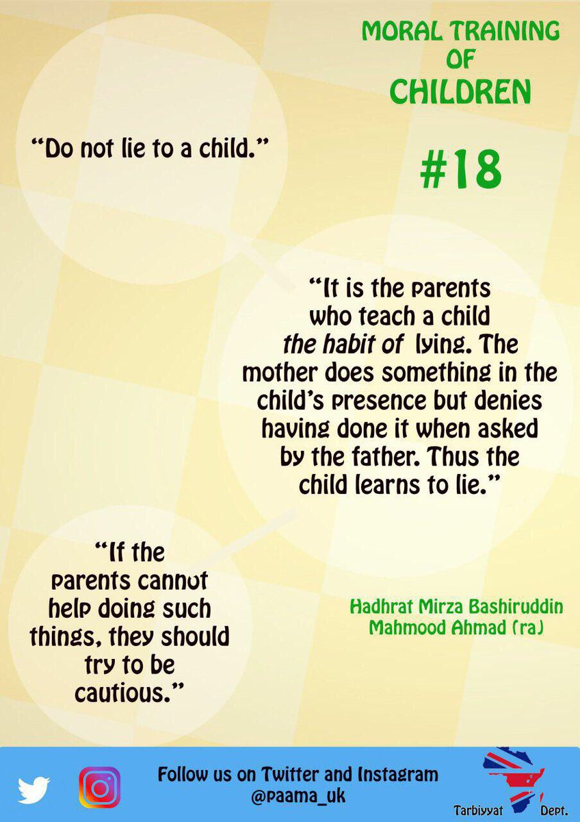 Paama Uk On Twitter Moral Lesson On Training Children From The