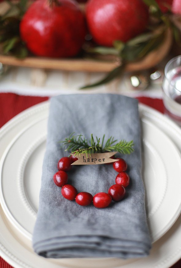 WisCranberries's tweet photo. As you're planning your Christmas meal, don't forget about the decorations on the table! Add some holiday cheer with these mini cranberry wreath place cards #DIYDecember https://t.co/xgMRpQuzwM https://t.co/EYL8IboJaF