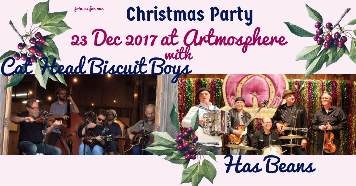 Artmosphere1's tweet photo. Tonight! Cat Head Biscuit Boys and Has Beans! https://t.co/Y2JyjhFH0j