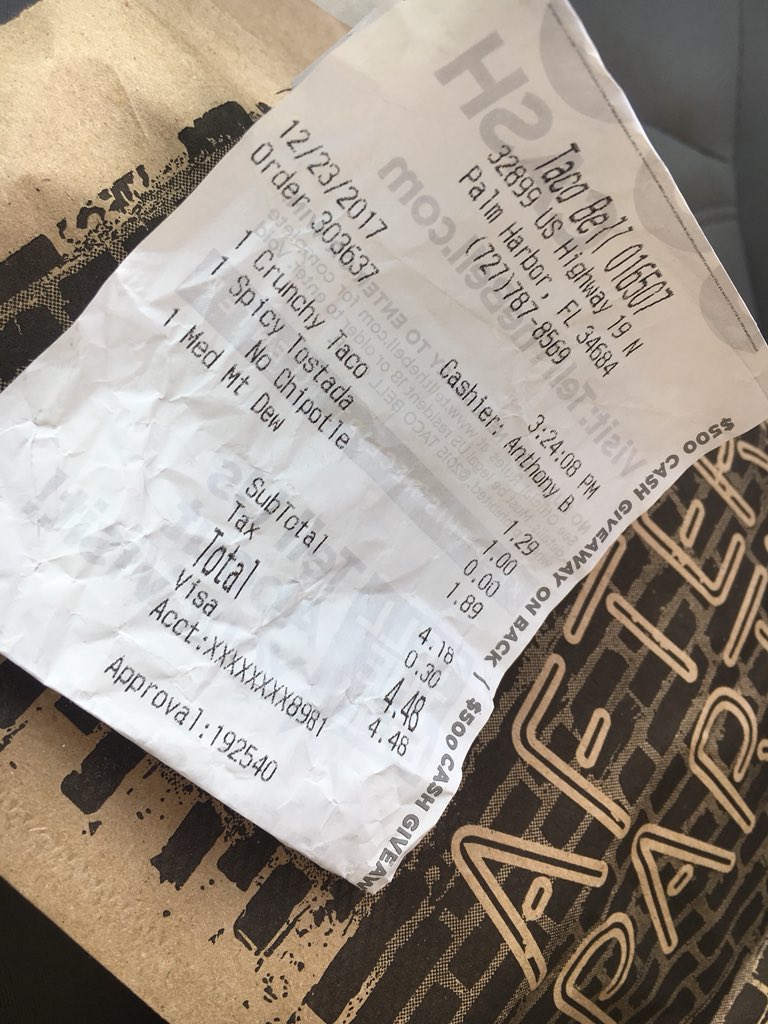 #tacobell is overcharging during happy hour. #wtf Even corrected them when ordering in drive thru and still #overcharged me!! 89 cents not worth the hassle...but still..wtf