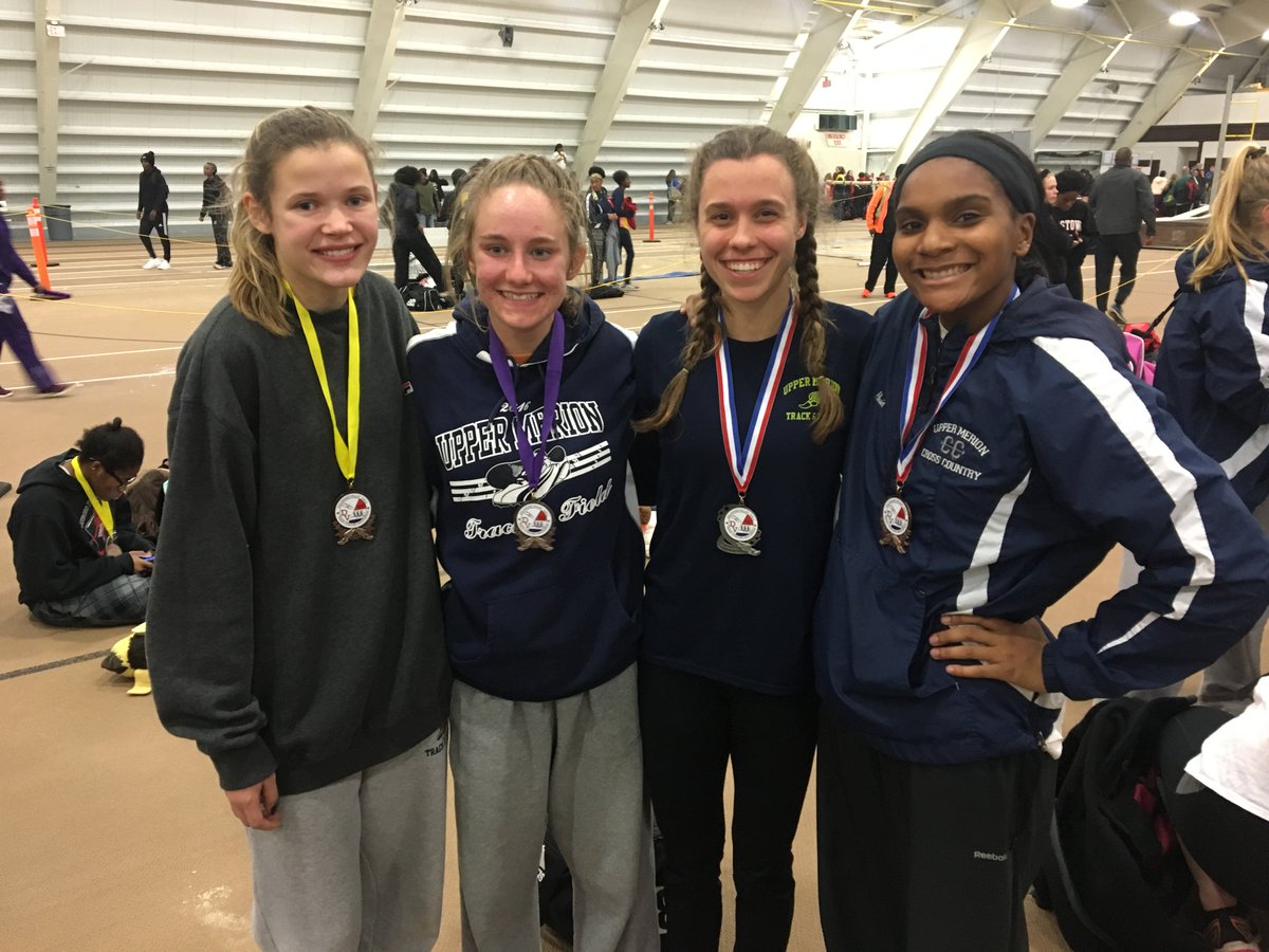 1st meet of season, Girls Indoor Trk brought home 4 medals qualifying for Meet of Champions. 
Emily Adams  300m 2nd place w/time 43.22
Alexis Anderson 600m 3rd place w/time 1:48.13
Veronica Sanchez 1000m 4th place w/time 3:13.09
Amber Strouse 3000m 6th place w/time 11:14.65