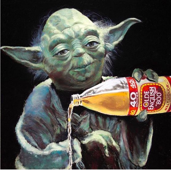 MADgallerynyc's tweet photo. Pour some for all my dead Jedi's...may the force be with you

Artist: Eric Yahnker
https://t.co/6JsgAkJJ2v
#art #StarWars #StarWarsTheLasJedi #Yoda #movie #painting #creative https://t.co/iSclBWQseQ