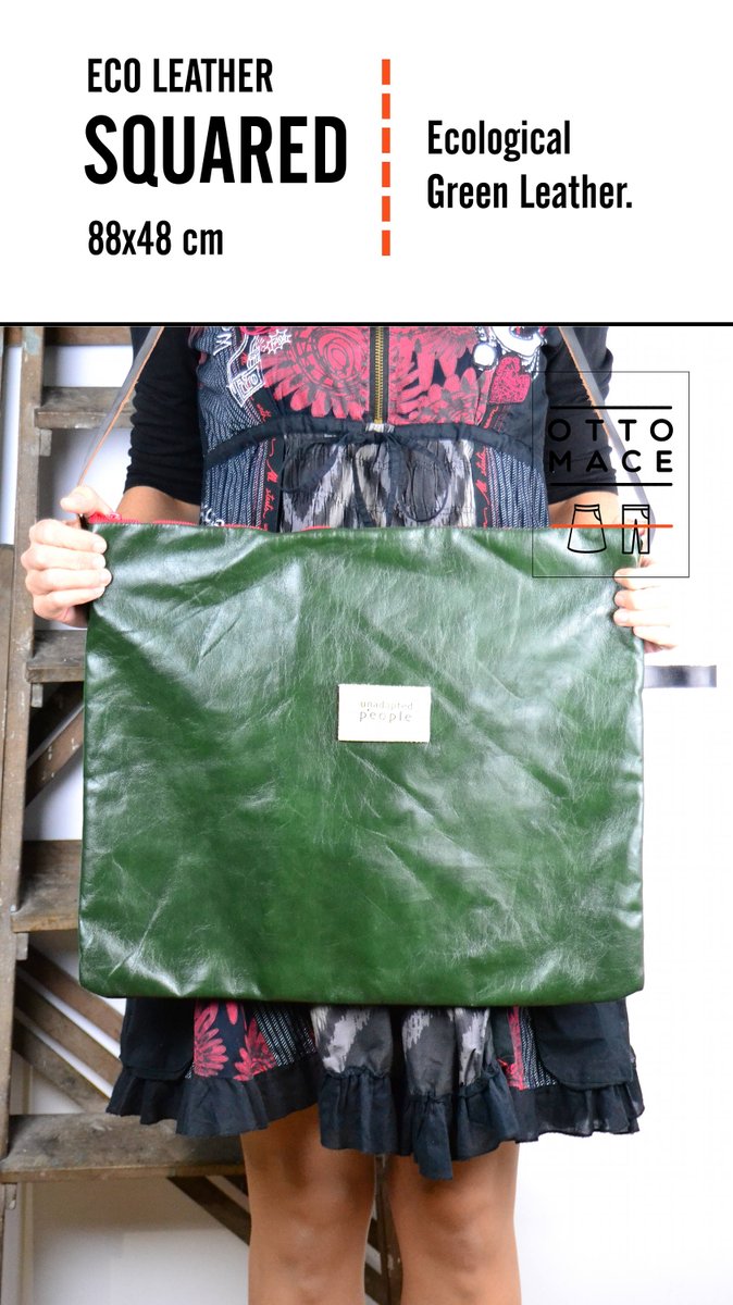 Quiero compartir lo último que he añadido a mi tienda de #etsy: SQUARED ECO Leather BAG etsy.me/2zngkk6 #bolsosymonederos #verde #ottomace #squaredbag