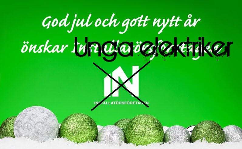 God jul och gott nytt år önskar vi i Unga Elektriker!:)