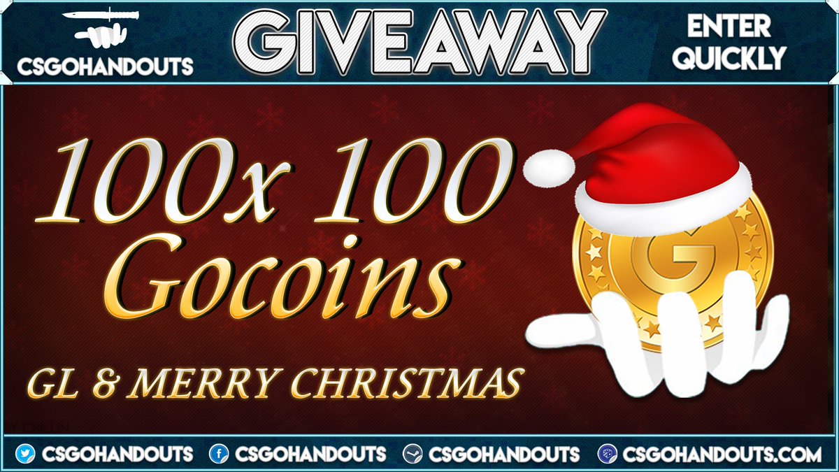 CHRISTMAS GIVEAWAY ! 100x 100GoCoins - gleam.io/B9NJ4/100x-100…