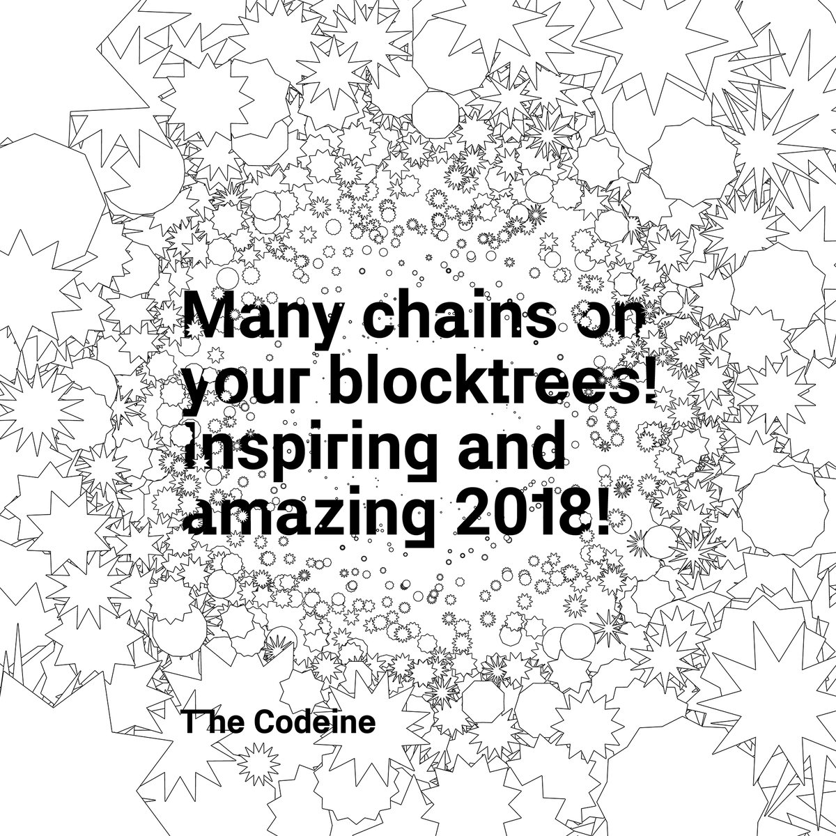 mustaaaart's tweet photo. Many chains on your blocktrees! Inspiring and amazing 2018! #Bitcoin #blockchain #ethereum #cryptocurrency https://t.co/VJELsJgtxf