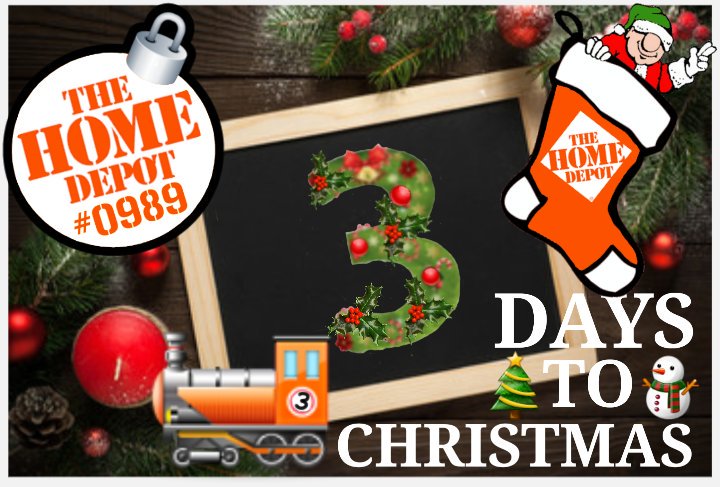 CRPaluszewski's tweet photo. 3 days until Christmas! ⛄️ 🎅 🎄🔵🔴⚪ #christmas #3daystoxmas #merrychristmas #cherryhillhomedepot #team0989 #homedepot0989 #homedepotchristmas #happyholidays #NJMFamilyFun #3DaysToChristmas https://t.co/l2zdYK71Kf