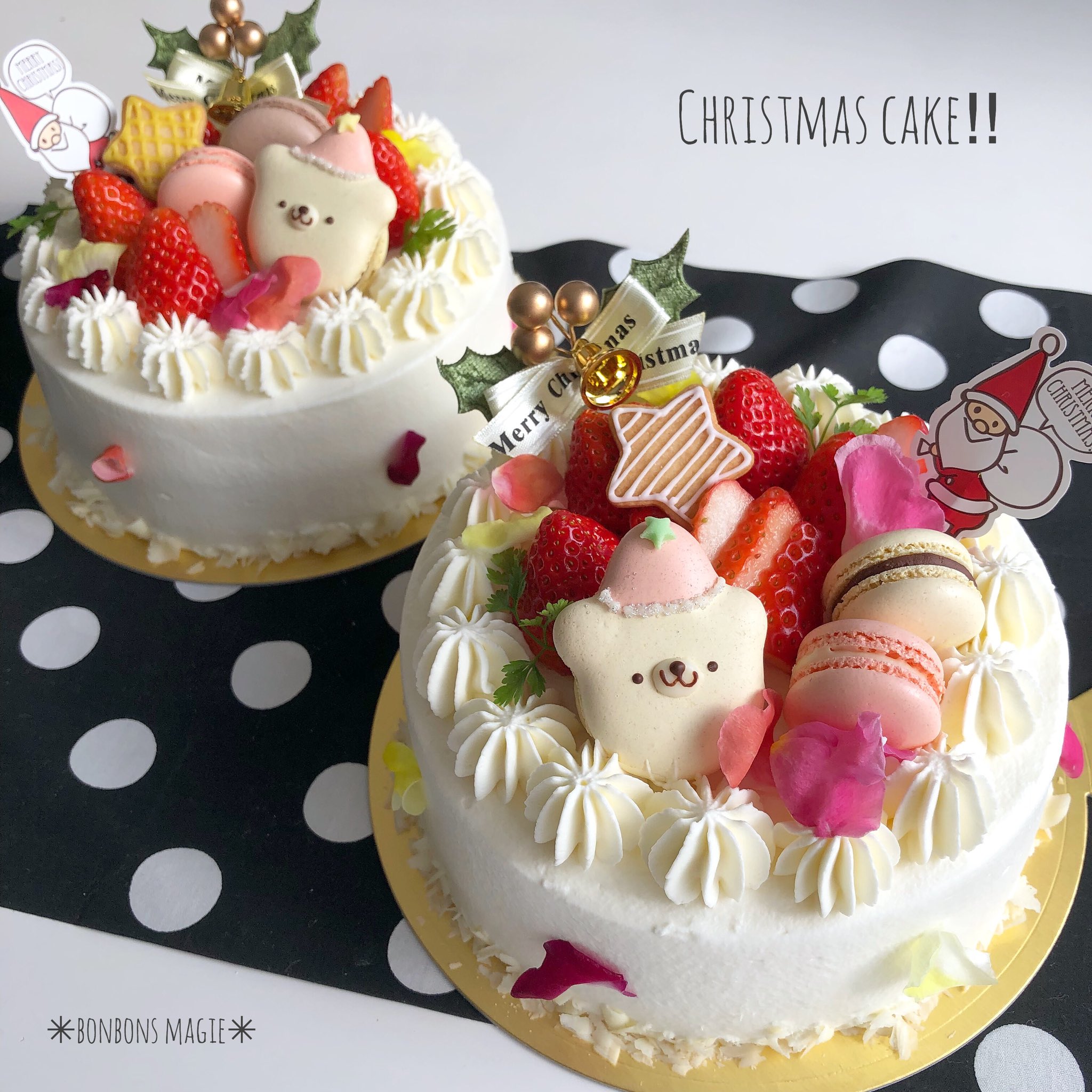 ボンマジ Hitomi メリークリスマス イブ クリスマスケーキだよん W エディブルフラワーも飾って華やかに 今年はコッタさんで買ったサンタの飾りが大活躍 クリスマスケーキ 手作りケーキ マカロン クリスマスくりえいてぃ部 コッタ ボンマジ Hitomi メリークリスマス イブ クリスマスケーキだよん W エディブルフラワーも飾って華やかに 今年はコッタさんで買ったサンタの飾りが大活躍 クリスマスケーキ 手作りケーキ マカロン クリスマスくりえいてぃ部 コッタ