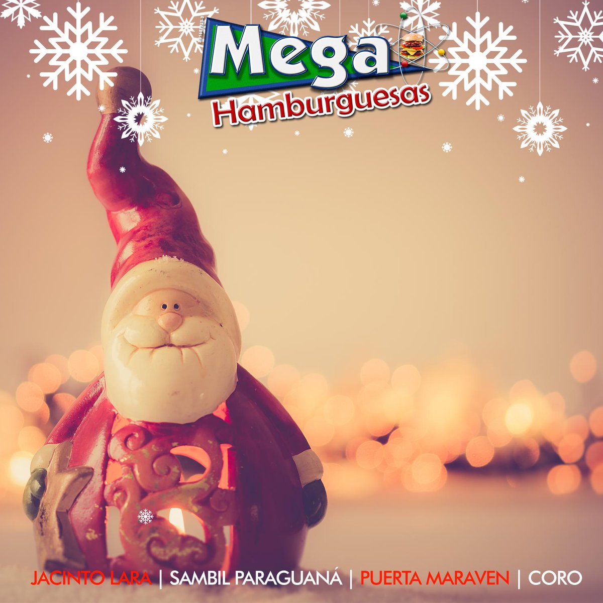 Hoy SANTA nos acompaña en #PUERTAMARAVEN cuéntale como te portaste y si mereces regalos este año, disfruta con nosotros de la mejor época al mejor estilo de #Megahamburguesas
#VenAMegaHamburguesas
#Calidadysaboralasbrasas
#Hamburguesasyrockandroll
