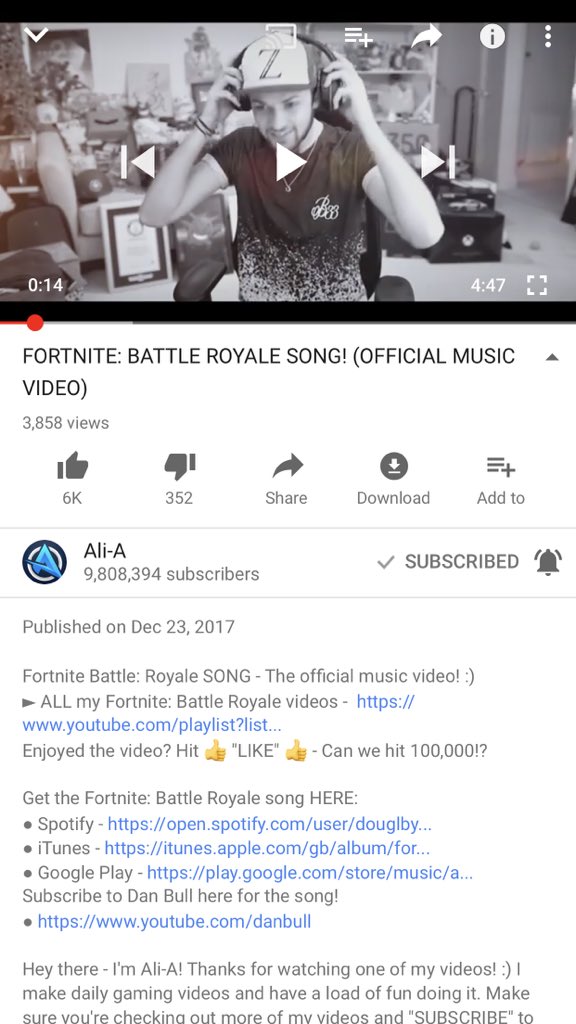 Ali A On Twitter Fortnite Battle Royale Song Official Music - 0 replies 0 retweets 2 likes