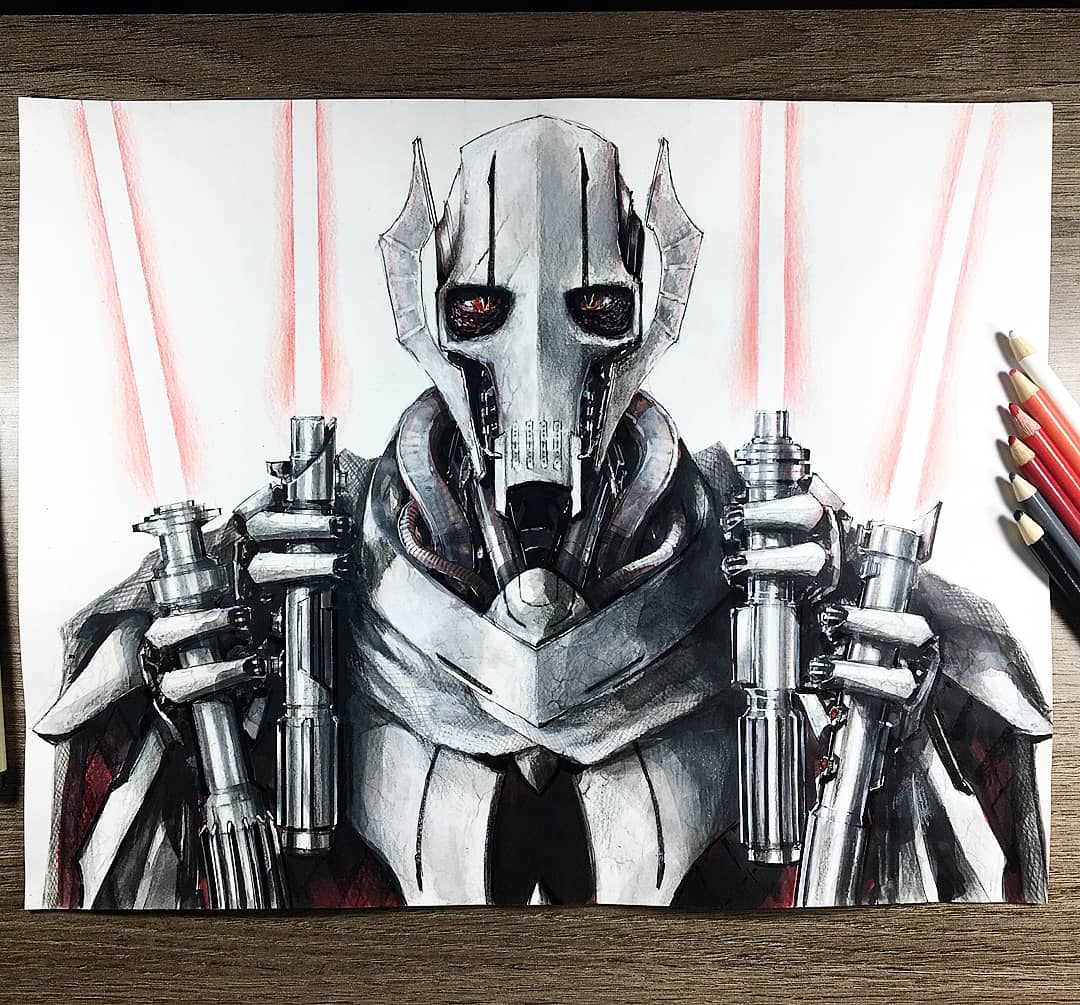 Here's my drawing of General Grievous, 11x14.