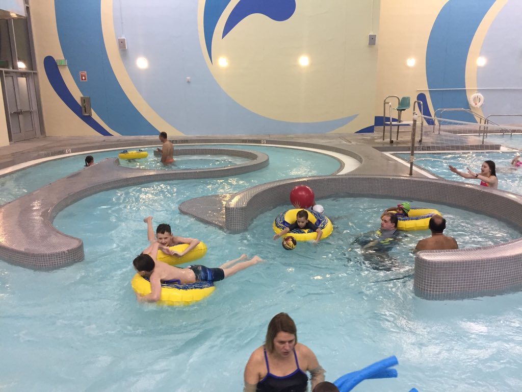 Fun in the lazy river. Thank you Kroc Center!