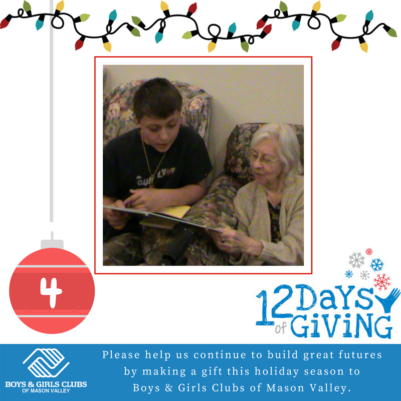 Reading is one of the most important things one can do with kids. With BGC Reads, kids visit the MasonValley Residence &amp;read aloud to seniors. In Summer Club kids read aloud at MVR once a week &amp; improve their reading grade level while providing companionship to the local seniors.