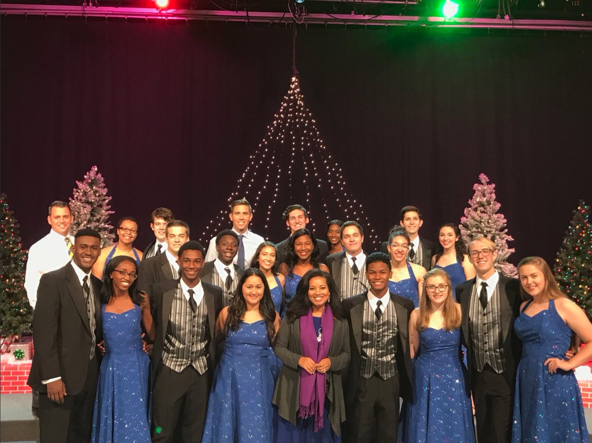 OCPSnews's tweet photo. Tune in to WKMG Channel 6 tomorrow and Monday to see “Sounds of the Season” with the beautiful voices of, among many others, the Apopka High chorus (pictured below). https://t.co/JpT0m9WDrP