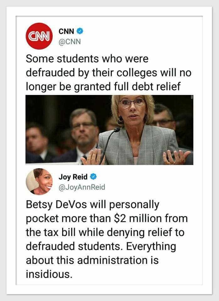 TerriE1001's tweet image. #DeVosResign