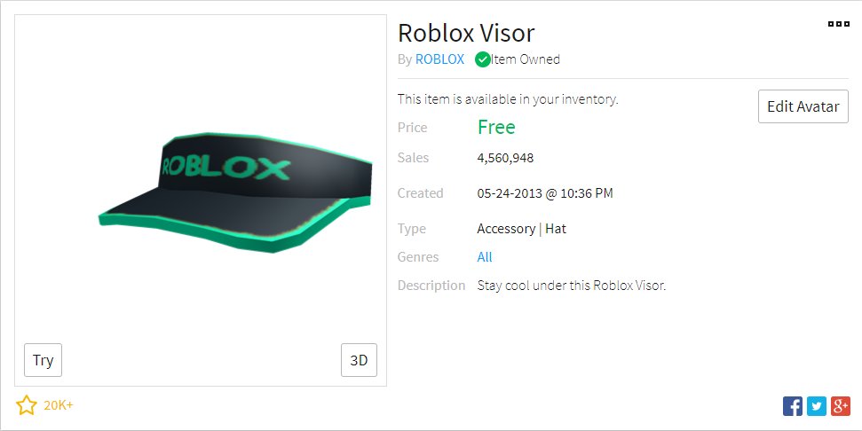 Evan Zirschky On Twitter Now Is Your Last Chance To Get The Legendary Roblox Visor On Roblox It Will Be Going Off Sale In Just 7 Days So Make Sure You Go - roblox visors