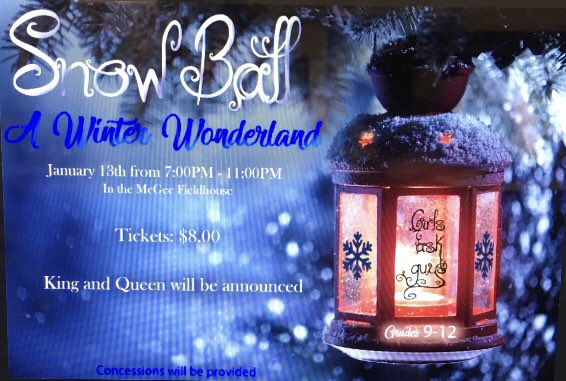2018SHS18's tweet photo. GOOD EVENING EVERYONE! Just a reminder that Snowball is right around the corner! Tickets are $8.00.#snowball #WinterWonderland #SHS https://t.co/1ptP4wvmHy