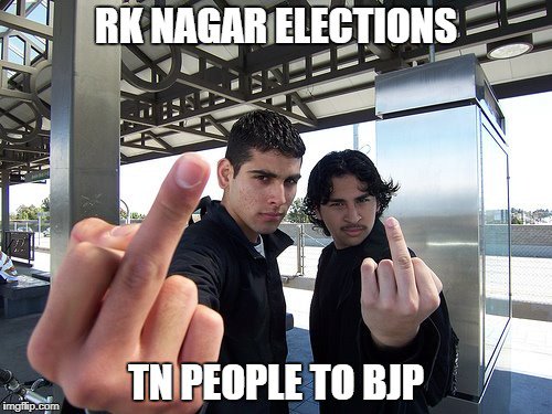 comethtomenow's tweet image. This is Tamil Nadu's reply to you BJP!! Enjoy! #BJPvsNOTA  #RKNagarElectionResult #RKNagarPollResult