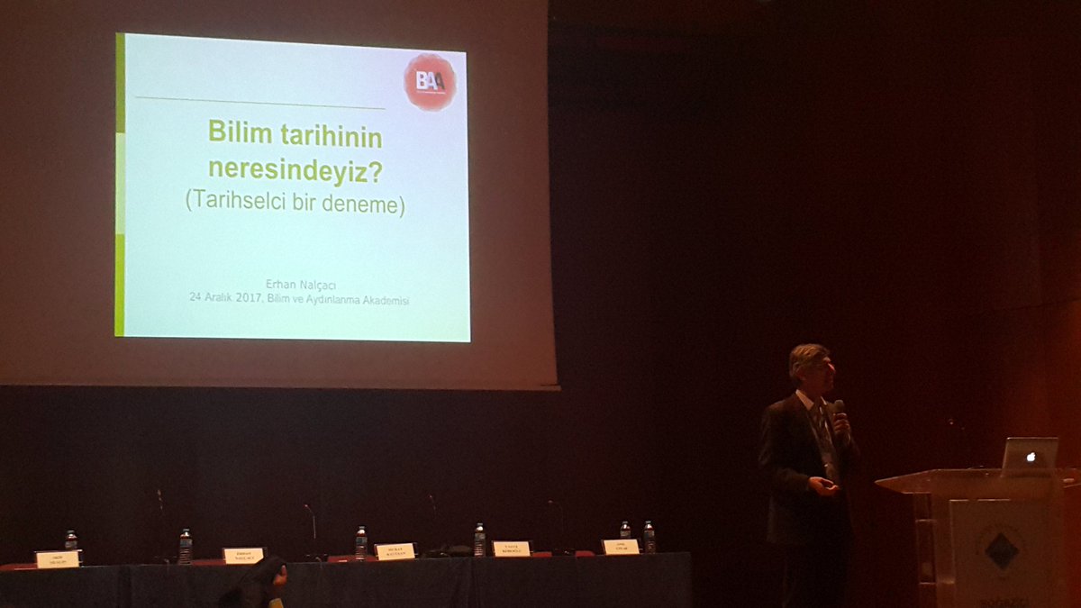 6.Evrim, Bilim ve Eğitim Sempozyumu’nun ikinci günü Erhan Nalçacı’nın “Bilim Tarhinde Neresindeyiz?” isimli konferansıyla başladı. <a href="/evrimsempozyumu/">Evrim Sempozyumu</a> #EvrimYoksaBilimDeYok