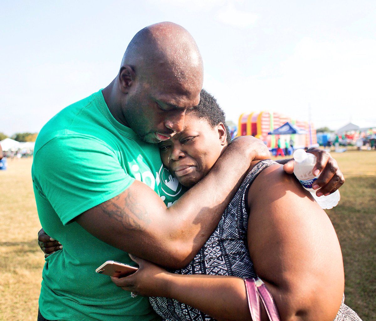 TitusONeilWWE's tweet photo. There were lots of stories&amp;plenty of Tears today and I Shed some aplenty with moments of Hope being reinstated with each passing Gift and Each Opportunity to speak life into those that felt like Nobody cared about their kids or their struggles. We all have the ability to LOVE♥️ https://t.co/o1UyuYBiPY