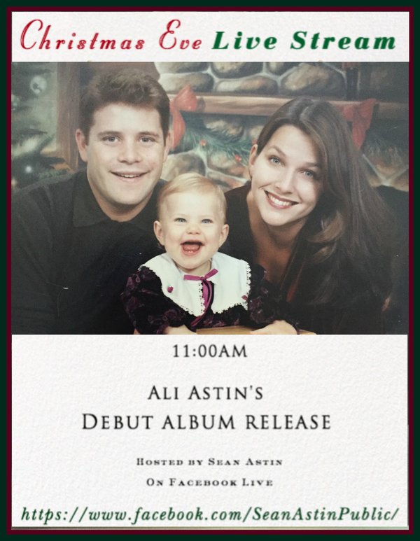 No3lMari3's tweet photo. Join Sean Astin's CHRISTMAS EVE LIVESTREAM 4 #AliAstin 's Debut Album #Take1 on Facebook Live 11:00am (PST) TOMORROW https://t.co/hyaFUBsYNJ https://t.co/GmslKU0lN0