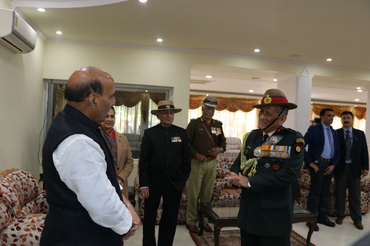 SSB is grateful to Gen #BipinRawat #ArmyChief who attended #SSBAnniversary Parade and added to its stature <a href="/adgpi/">ADG PI - INDIAN ARMY</a> 
Gen Rawat was a picture of poise, elegance, humility and dignity. 
The Central Armed Police Forces work in tandem with the Army and such interactions go a long way..