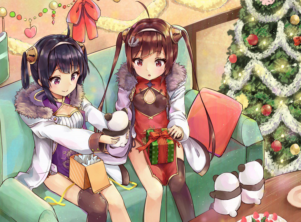 「寧海と平海のクリスマス #アズールレーン 」|らっち。のイラスト