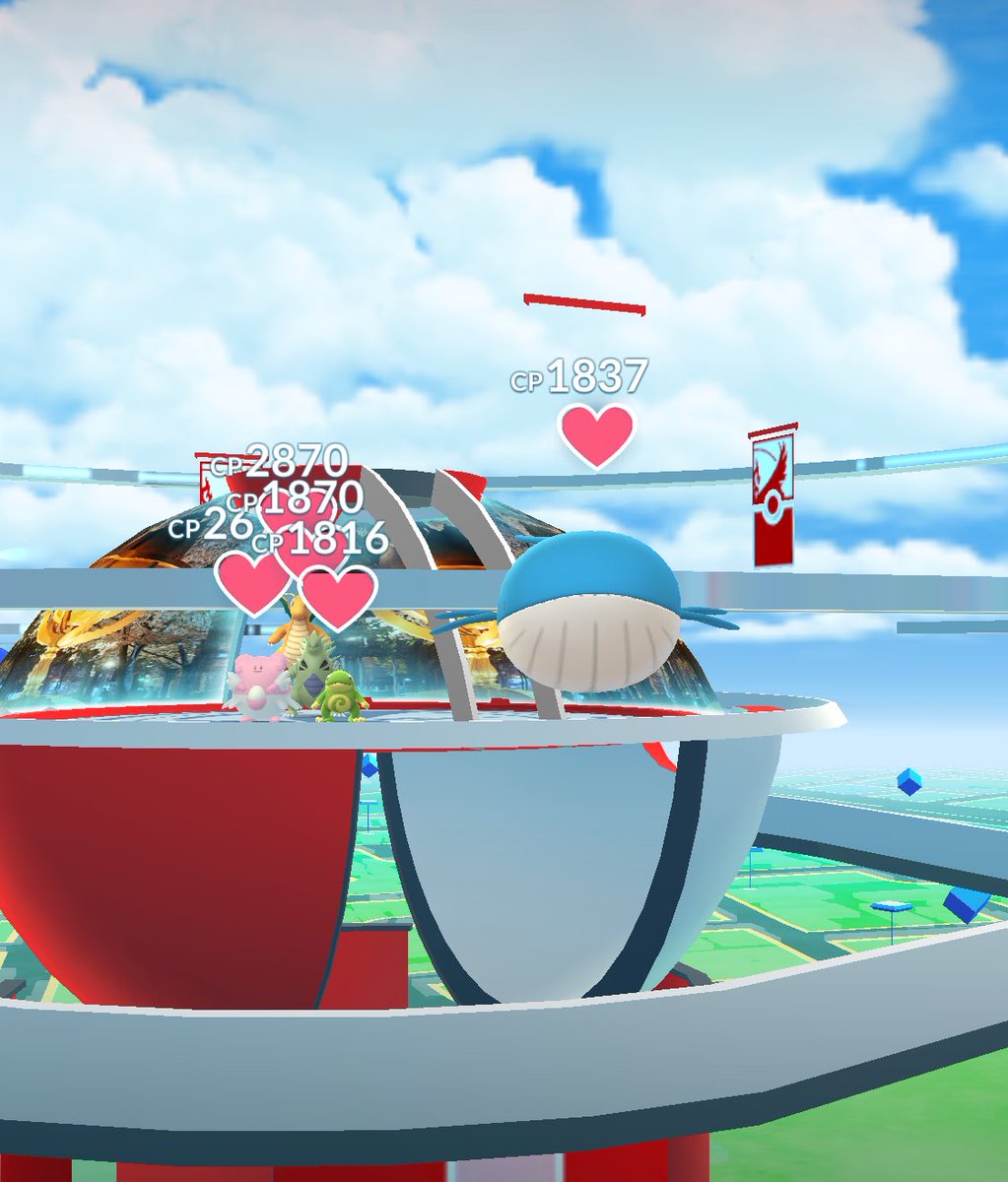 ポケモンgo ホエルオーの相棒バージョンとジム置きバージョンの大きさwww ポケモンgo攻略まとめ速報