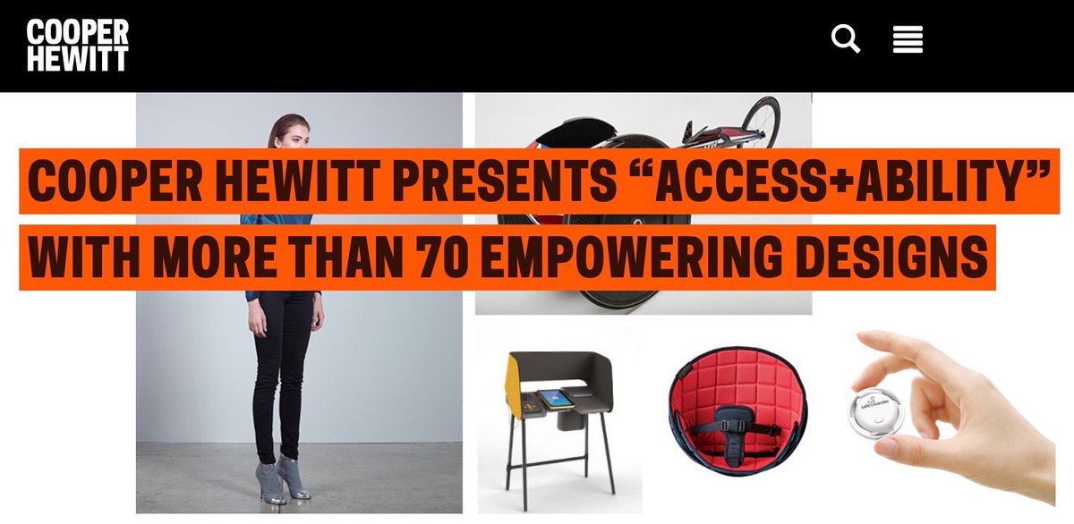 safewander's tweet photo. Cooper Hewitt, the Smithsonian Design Museum in New York City, selected SafeWander Bed Exit Alarm System to be featured in its "Access+Ability" exhibit. https://t.co/I0nbhf6FVG