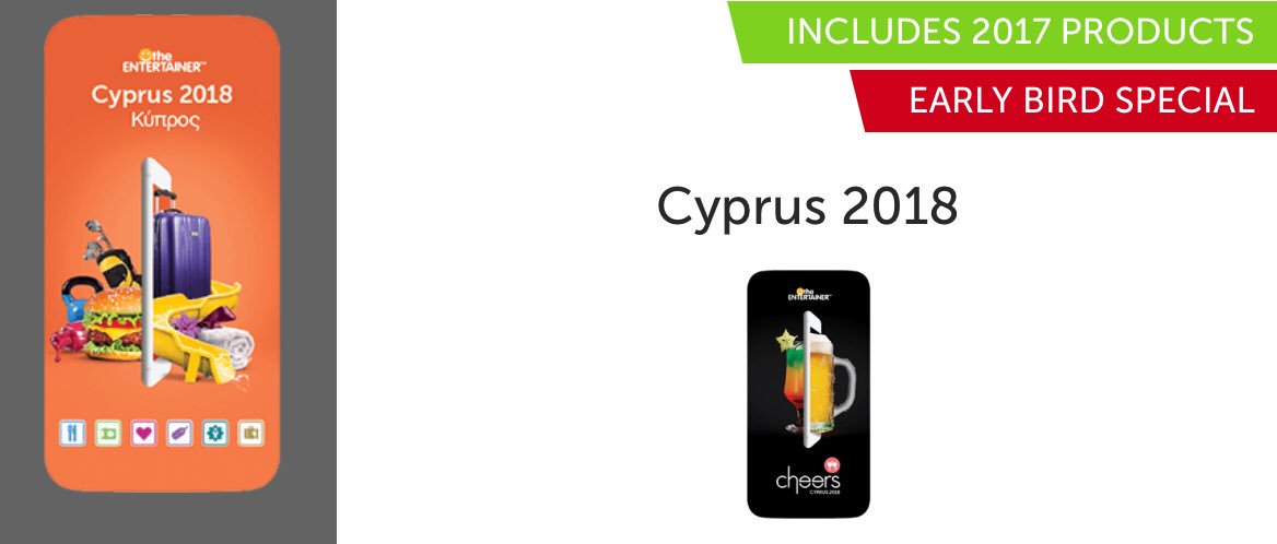 JoBrettAD's tweet photo. Get your CYPRUS 🇨🇾#Entertainer2018 at the special early bird price, choose your FREE add-on and enter promo code EXPAT2018 to enter the prize draw to win either a #Phantom4drone, #GoProHERO4 or an #AmazonEcho @EntertainerGCC #earlybird #EXPAT2018 #savewithasmile https://t.co/7GfE58KPLT