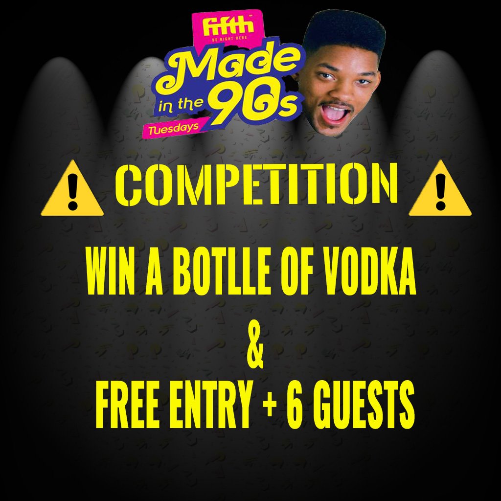 🎄☃️CHRISTMAS COMPETITION TIME☃️🎄

🎉HEAD OVER TO FACEBOOK  to win a BOTTLE OF VODKA and FREE ENTRY for your group this Tuesday at the Made In The 90s Boxing Day Special! 🎉

90p Drinks all night long! Get your advanced tickets here: fatsoma.com/fifthmanchester