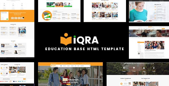 DesignUnlock's tweet image. Education Base HTML Template - iQRA Our #Education #elearning #Kindergarte on #EnvatoMarket #themeforest  Build with #sass. goo.gl/DhGdap