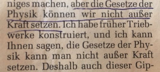 "Gesetze der Physik kann man nicht außer Kraft setzen", sagt Verkehrsminister Hofer in <a href="/derStandardat/">DER STANDARD</a> Stimmt. Deshalb "Nein" zu höheren Tempolimits. Mehr Tempo -> längerer Anhalteweg, höheres Unfallrisiko + Schwere der Unfälle nimmt zu. Gesetze der #Physik halt.