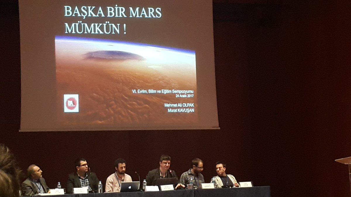 6. Evrim, Bilim ve Eğitim Sempozyumu’nun "Bilim Ilerlerken Toplum Neden Ilerlemiyor" oturumu Murat Kavuşan ve Mehmet Ali Olpak'ın "Başka bir Mars Mümkün!" isimli sunumuyla devam ediyor. <a href="/evrimsempozyumu/">Evrim Sempozyumu</a> #EvrimYoksaBilimDeYok