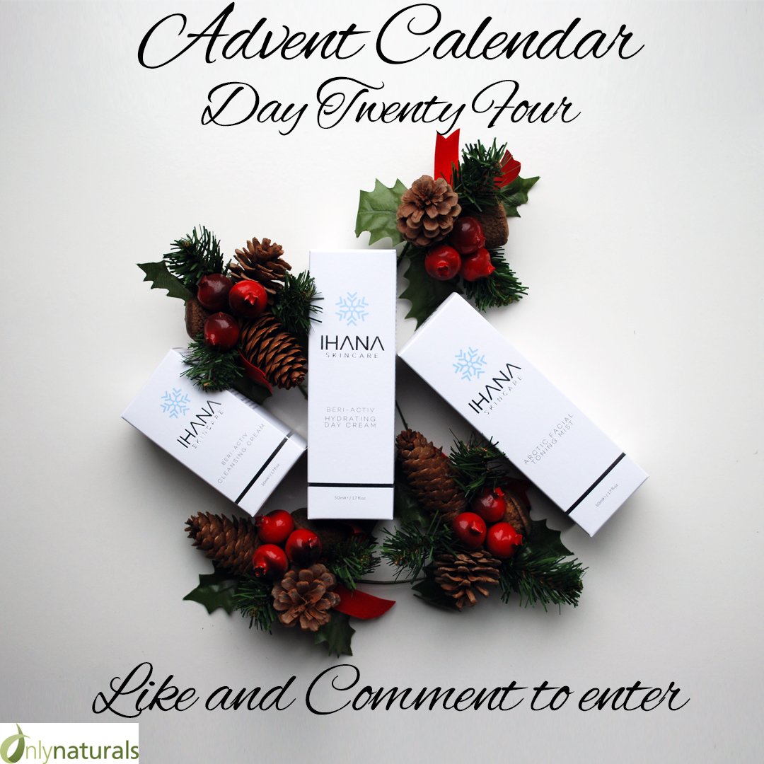 Advent Calendar Day 24 - win an Ihana Skincare luxury natural skincare bundle worth £100. You can enter on our Facebook or Instagram pages, or both to double your chances! instagram.com/onlynaturalsuk/ facebook.com/onlynaturals/ #organicbeauty #naturalbeauty #advent #christmas