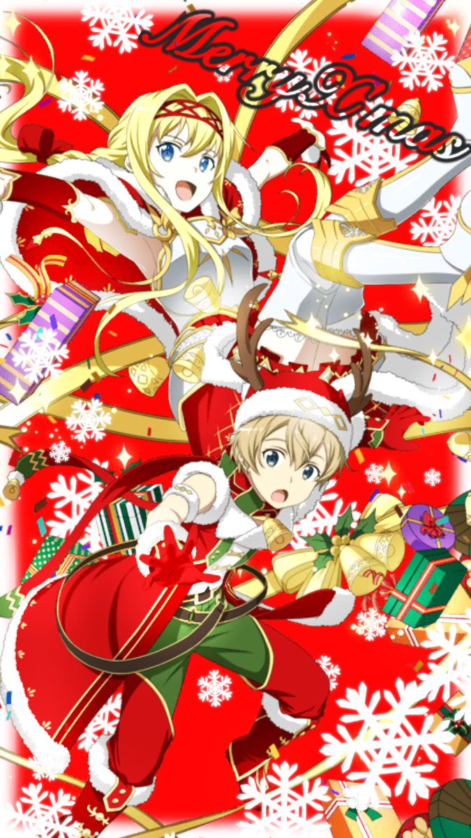 Twitter এ Kuro Merryx Mas クリスマス記念ということで 加工しました 第1弾です 保存 使用はフォロー Rtお願いします クリスマス ソードアート オンライン 加工 壁紙 Sao メモデフ 黒の加工屋 みんな可愛いですね ﾟ ﾟ