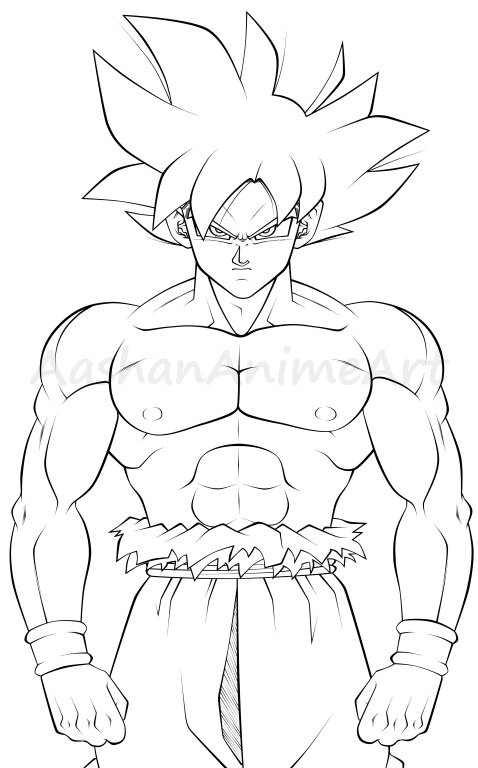 Ultra Instinct Goku Punching Lineart By Dragonballaffinity Goku Ultra